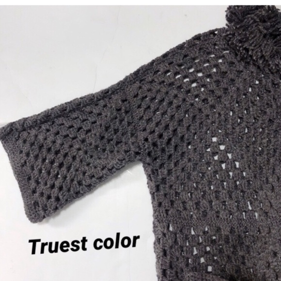 Crochet cottagecore long line duster cardigan - Picture 7 of 13